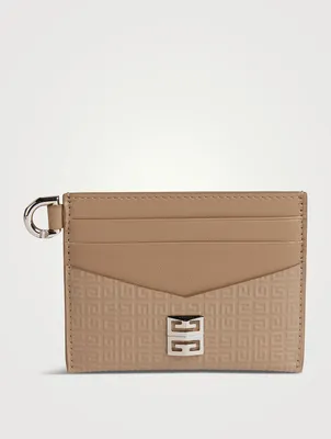 4G Embossed Leather Card Holder