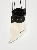 Drawstring Canvas Crossbody Pouch