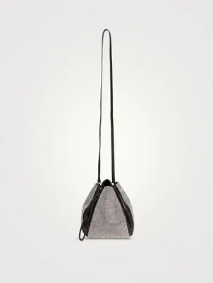 Crystal Mesh Leather Pouch