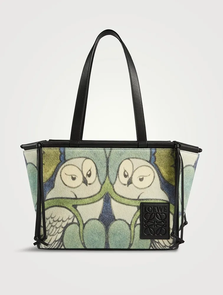 Voysey Cushion Tote Bag In Owl Print