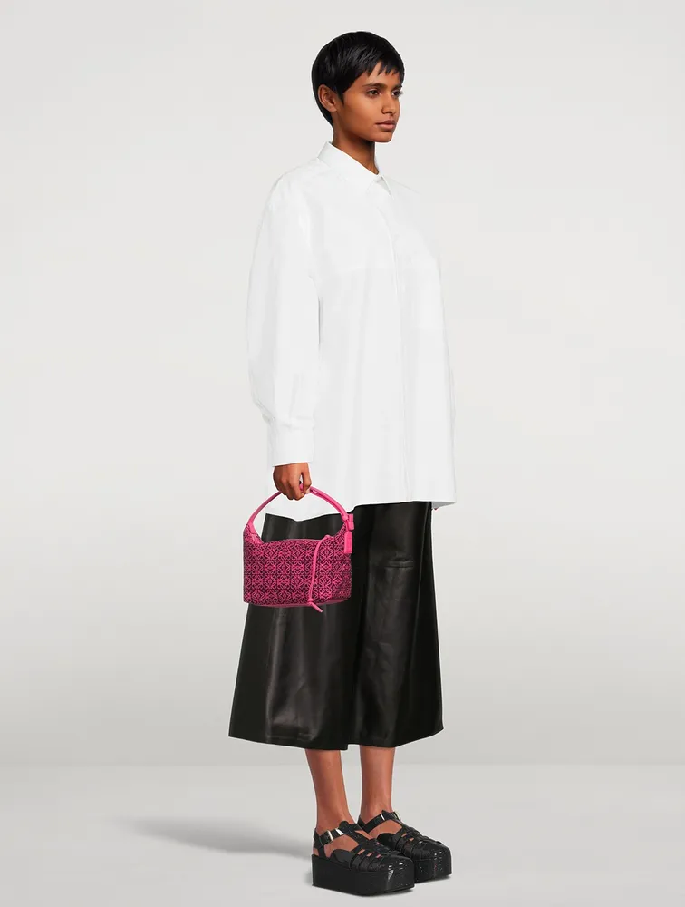Small Cubi Anagram Jacquard Canvas Shoulder Bag