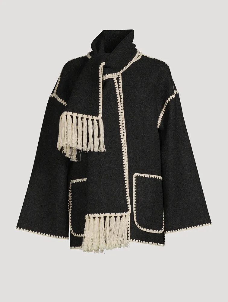 Whipstitched Scarf Jacket