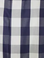 Gingham Cotton Poplin Wide Shirt