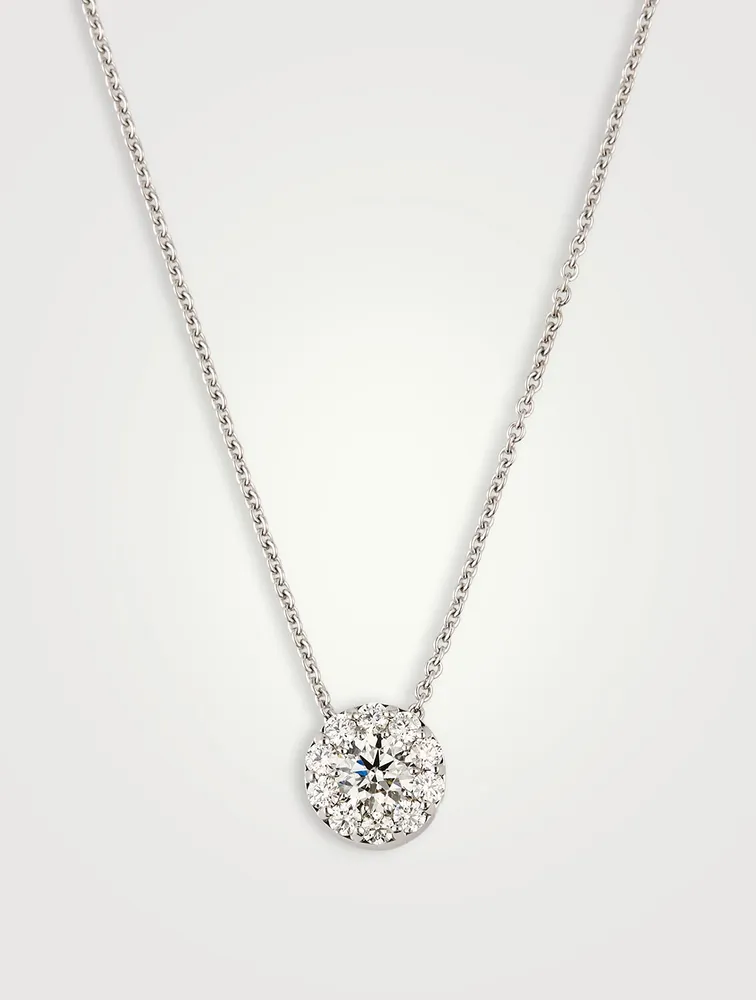 18K Gold Fulfillment Pendant Necklace With Diamonds