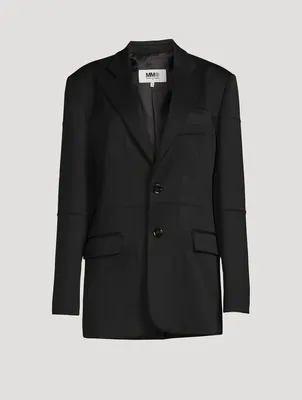 Creased Twill Blazer