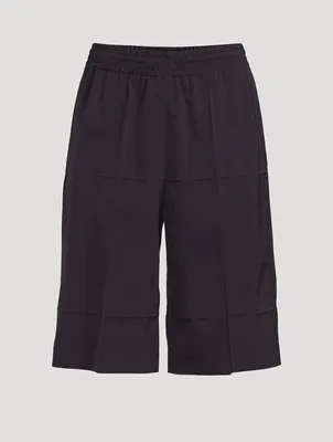 Creased Twill Bermuda Shorts
