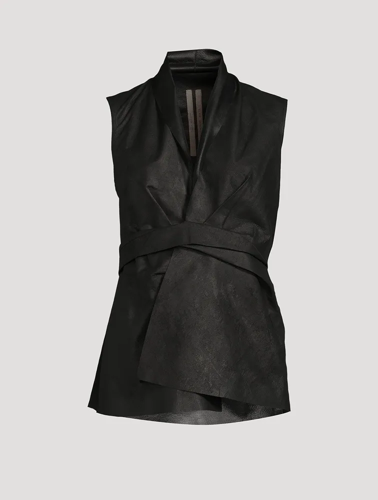 Laura Sleeveless Leather Top
