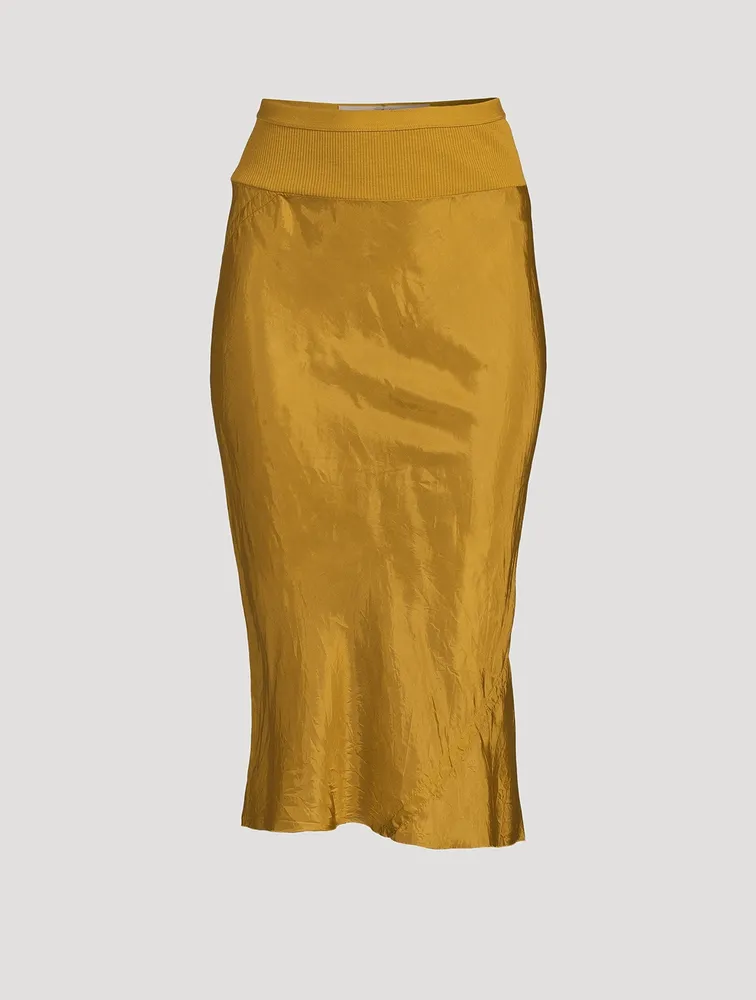 Bias-Cut Midi Skirt