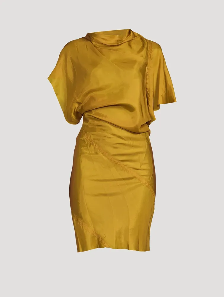Seb Draped Satin Mini Dress