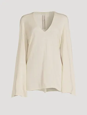 Cashmere Bell-Sleeve Sweater