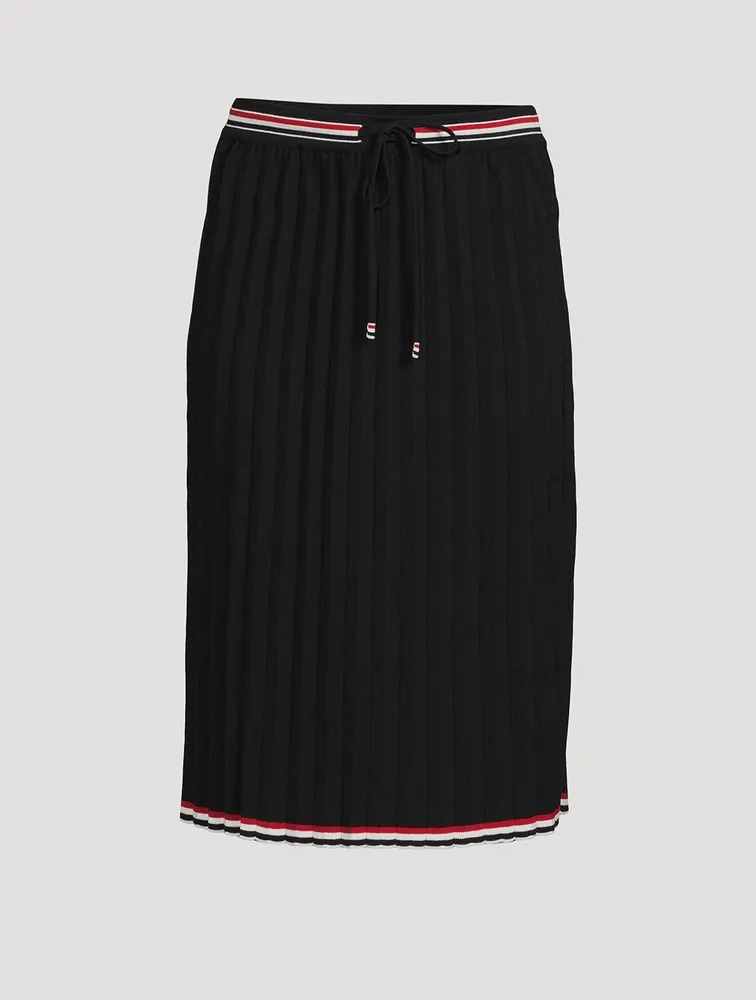 Overtwisted Cotton Knit Midi Skirt