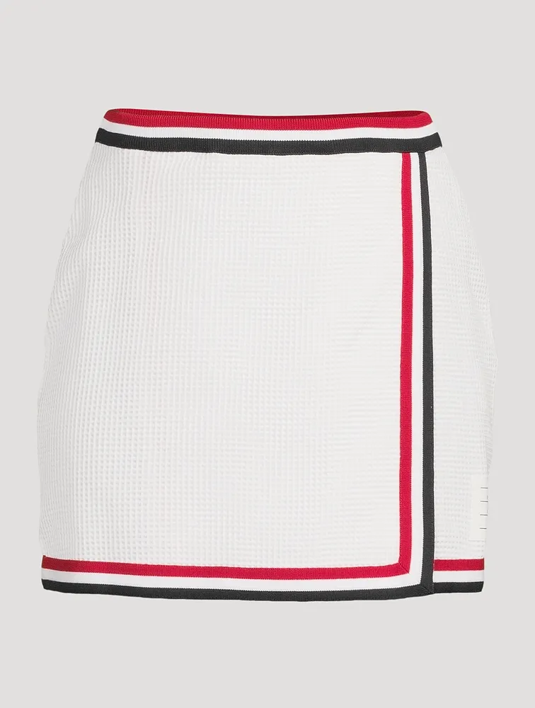 Textured Cotton Mini Skirt