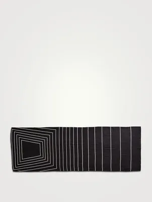 Cashmere And Silk Scarf In Trapezoid Print