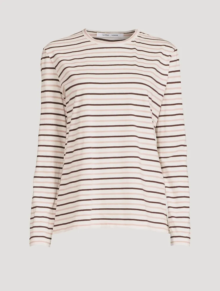 Nobile Organic Cotton Long-Sleeve T-Shirt Stripe Print