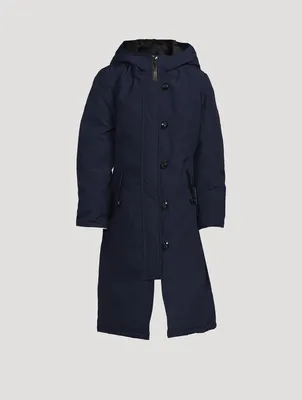 Kids Brittania Midi Down Parka With Hood
