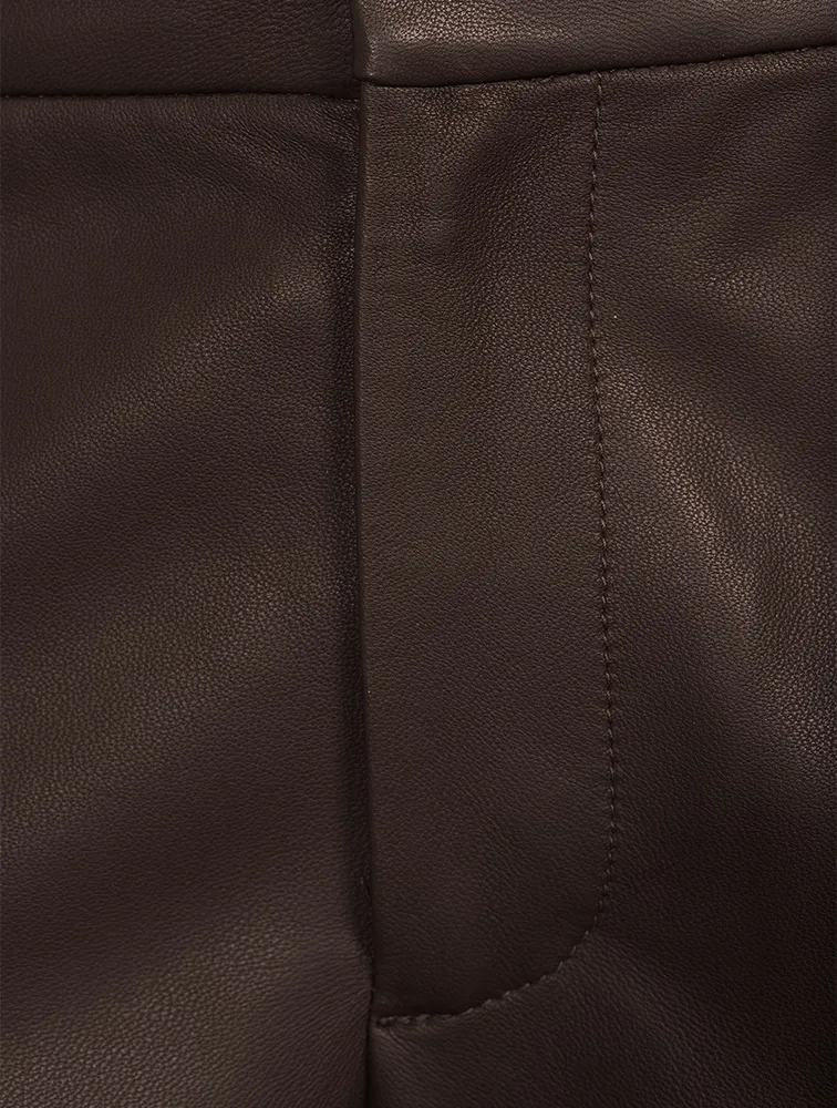 Flared Leather Trousers