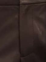 Flared Leather Trousers