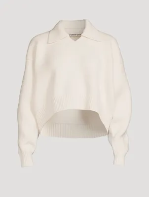 Cropped Polo Sweater