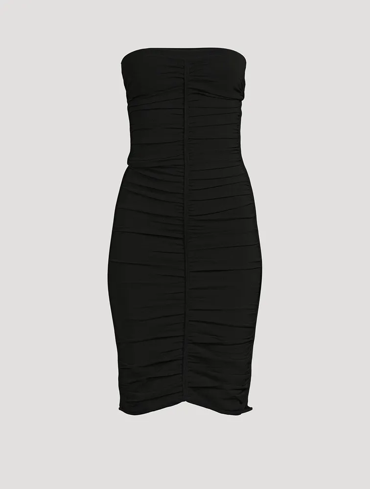 Ruched Bandeau Midi Dress