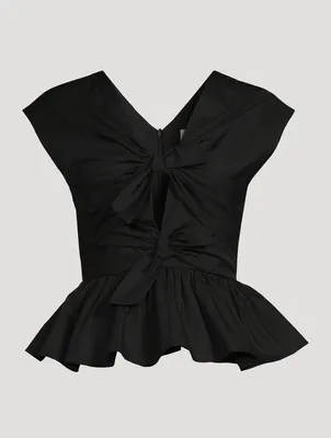 Elen Organic Cotton Tie-Front Blouse