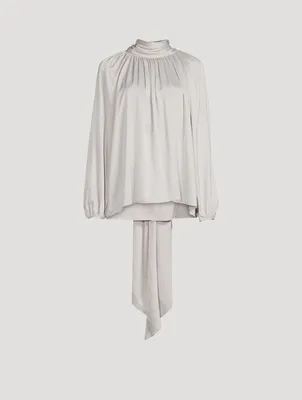 Nera Tie-Neck Blouse