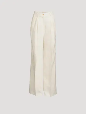 Baiyan Wide-Leg Linen Trousers