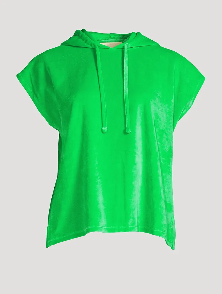 Moala Terry Cap-Sleeve Hoodie