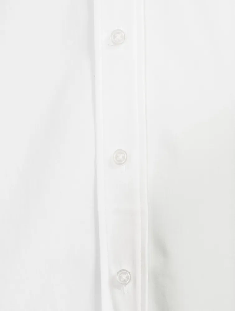 Cut-Out Cotton Shirt Dress