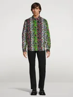 Cotton Shirt Blurred Flowers Print