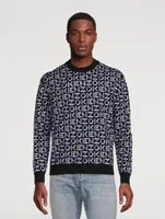 Crewneck Sweater Monogram Print