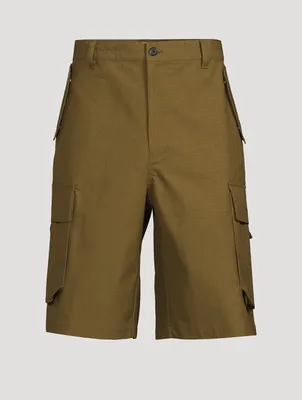 Cotton-Blend Cargo Shorts