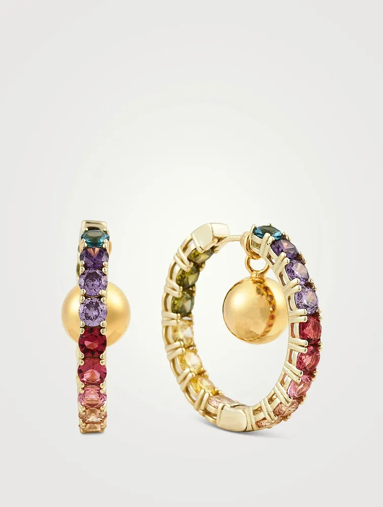 Laguna Hoop Earrings With Crystals