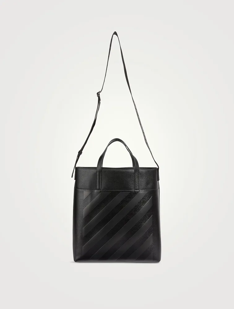 3D Diagonals Leather Tote Bag