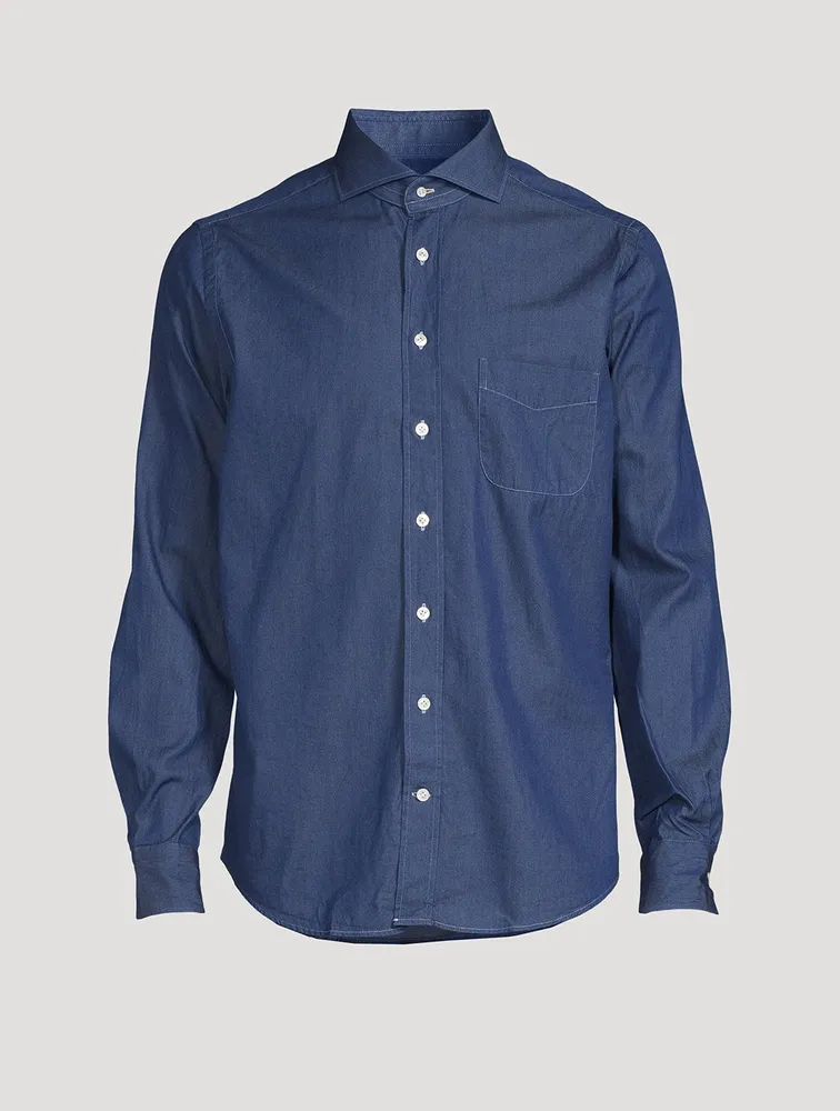 Washed Cotton Denim Shirt