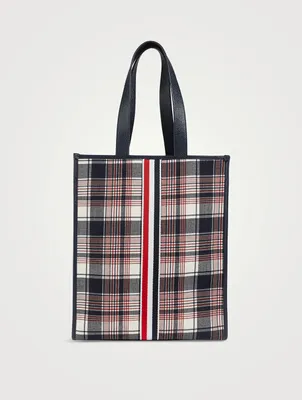 Hairline Madras Check Tote Bag