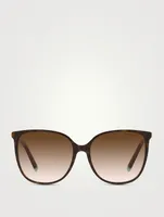 Diamond Point Round Sunglasses
