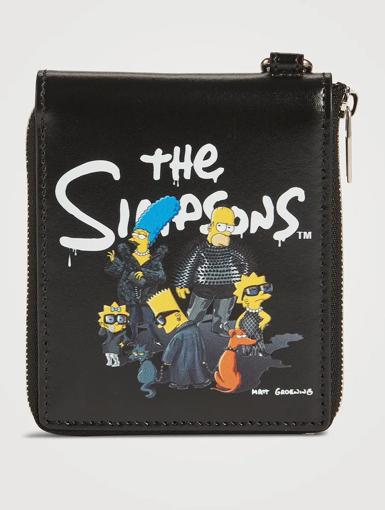 Simpsons Leather Small Wallet With Strap