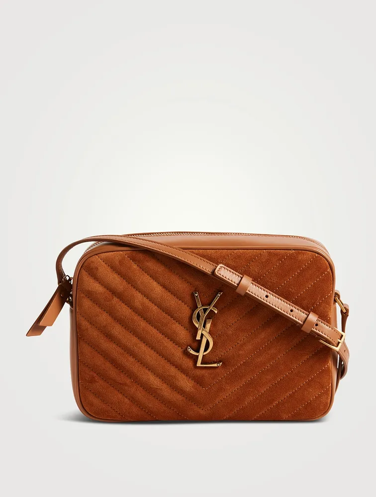 Medium Lou YSL Monogram Suede Camera Bag