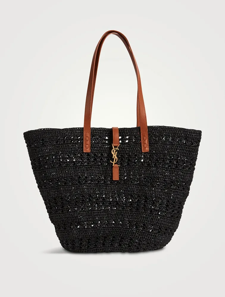 Medium Panier Raffia Tote Bag