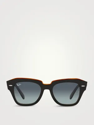 RB2186 State Street Fleck Oversized Sunglasses