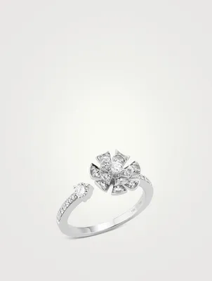 Labyrinth 18K White Gold Ring With Diamonds