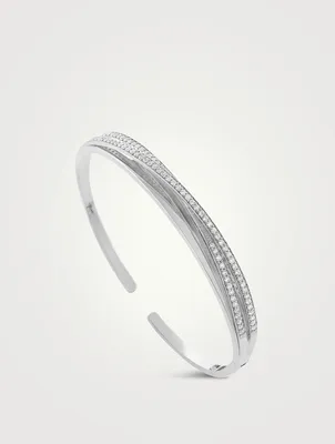 Wave 18K White Gold Bracelet With Diamonds