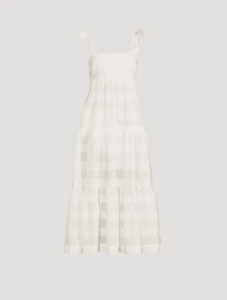 Tie-Shoulder Midi Dress