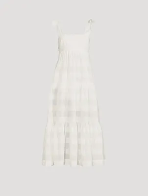 Tie-Shoulder Midi Dress