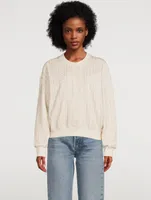 Miramar Trompe L'oeil Cable-Knit Sweater