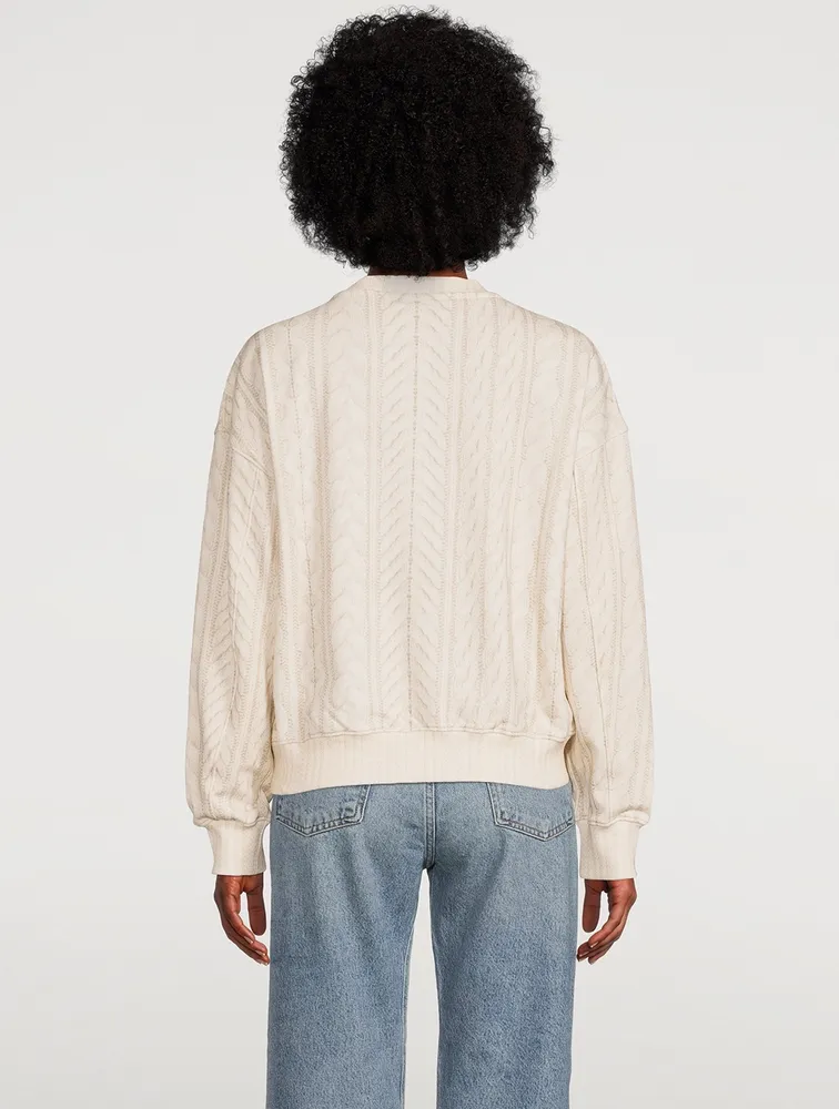 Miramar Trompe L'oeil Cable-Knit Sweater