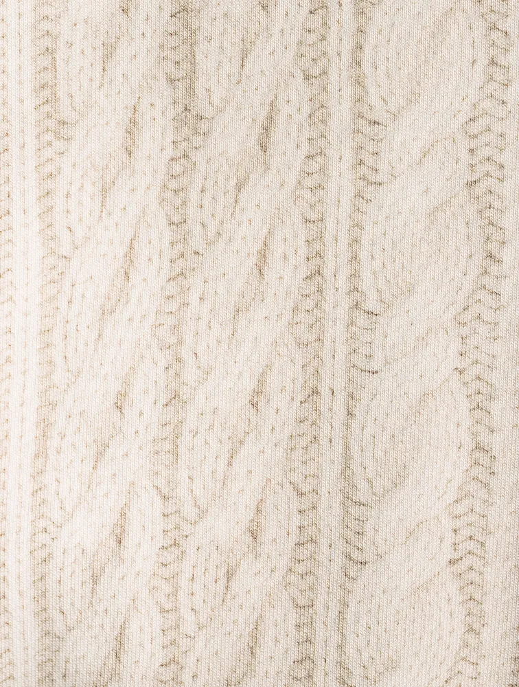 Miramar Trompe L'oeil Cable-Knit Sweater