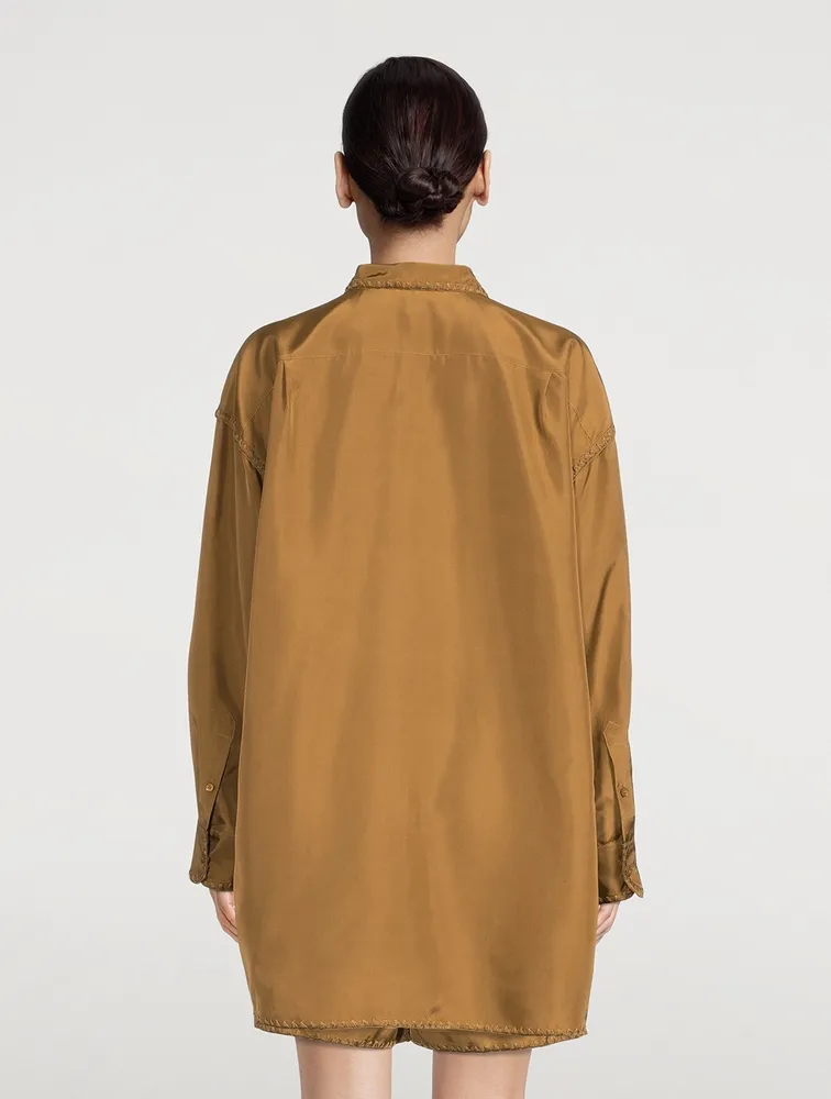 Embroidered Silk Shirt