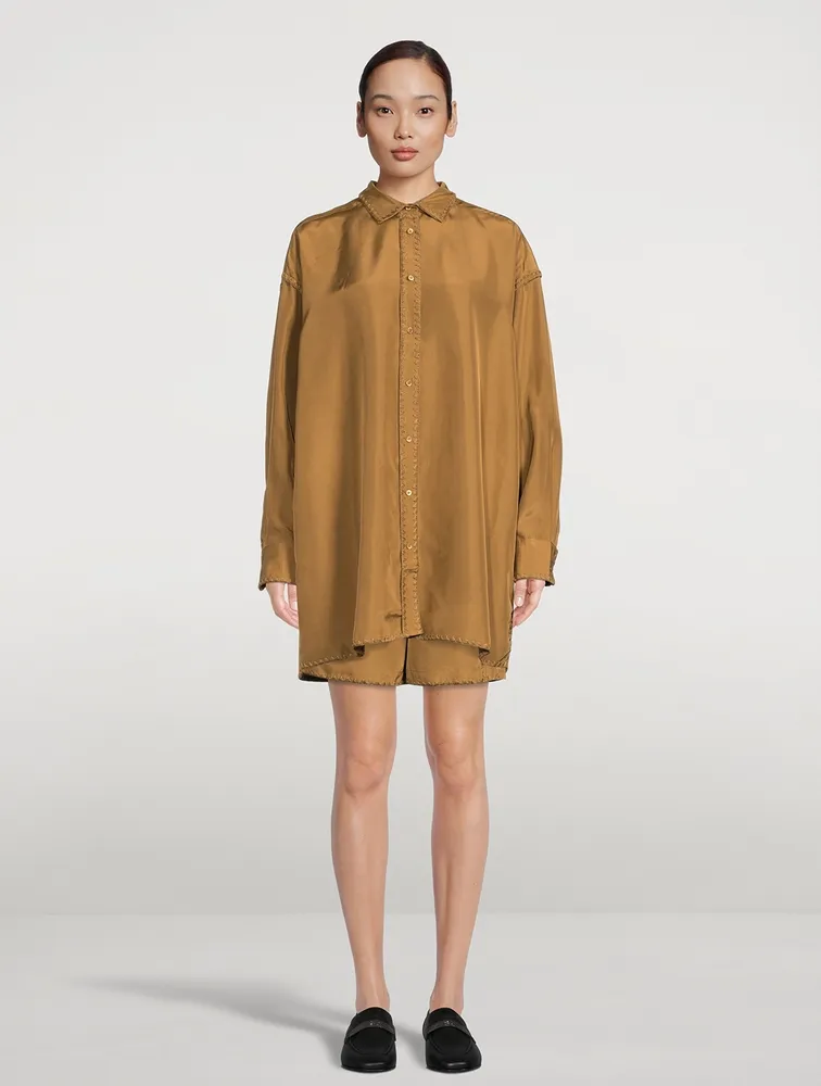 Embroidered Silk Shirt