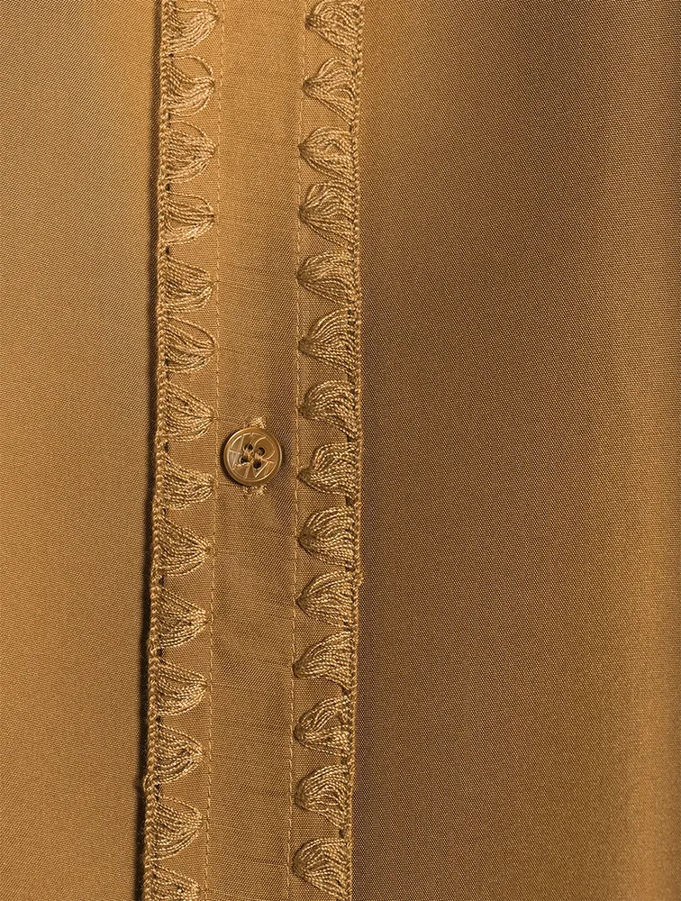 Embroidered Silk Shirt